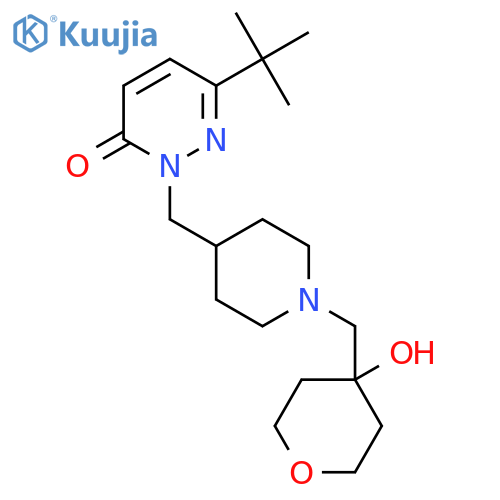 6-Tert-butyl-2-({1-[(4-hydroxyoxan-4-yl)methyl]piperidin-4-yl}methyl)-2,3-dihydropyridazin-3-one structure