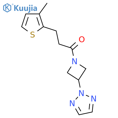 3-(3-methylthiophen-2-yl)-1-[3-(2H-1,2,3-triazol-2-yl)azetidin-1-yl]propan-1-one structure