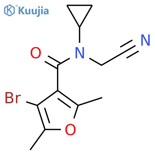 4-Bromo-N-(cyanomethyl)-N-cyclopropyl-2,5-dimethylfuran-3-carboxamide structure