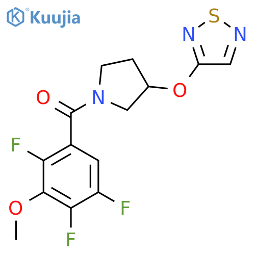 3-{[1-(2,4,5-trifluoro-3-methoxybenzoyl)pyrrolidin-3-yl]oxy}-1,2,5-thiadiazole structure
