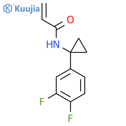 N-1-(3,4-difluorophenyl)cyclopropylprop-2-enamide structure