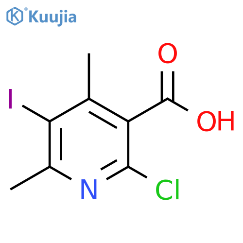 2-chloro-5-iodo-4,6-dimethylpyridine-3-carboxylic acid structure