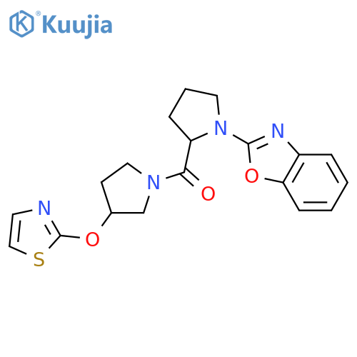 (1-(Benzo[d]oxazol-2-yl)pyrrolidin-2-yl)(3-(thiazol-2-yloxy)pyrrolidin-1-yl)methanone structure