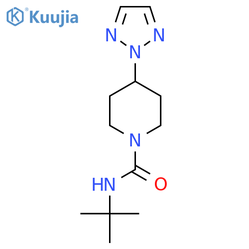 N-tert-butyl-4-(2H-1,2,3-triazol-2-yl)piperidine-1-carboxamide structure