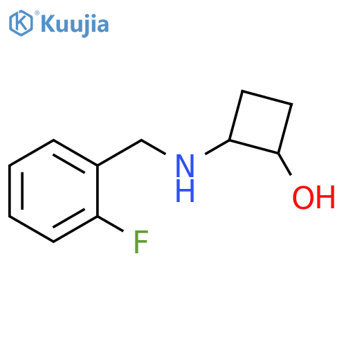 2-{(2-fluorophenyl)methylamino}cyclobutan-1-ol structure