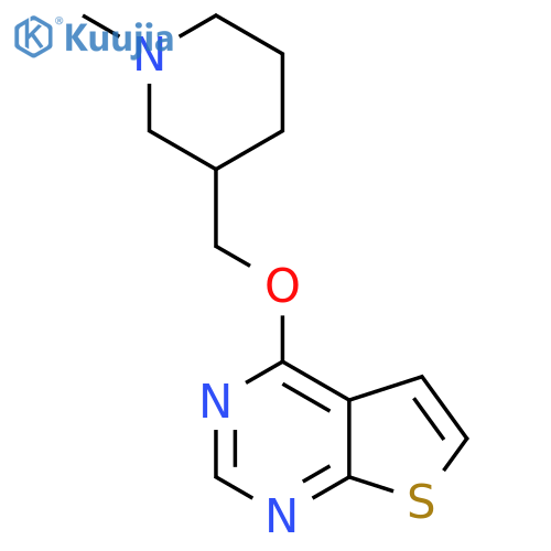 1-Methyl-3-({thieno[2,3-d]pyrimidin-4-yloxy}methyl)piperidine structure