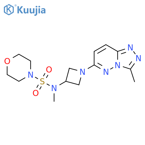 N-methyl-N-(1-{3-methyl-[1,2,4]triazolo[4,3-b]pyridazin-6-yl}azetidin-3-yl)morpholine-4-sulfonamide structure