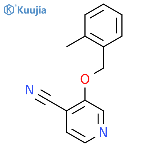 3-[(2-Methylphenyl)methoxy]pyridine-4-carbonitrile structure