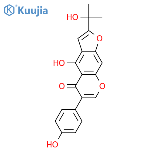5H-Furo[3,2-g][1]benzopyran-5-one,4-hydroxy-2-(1-hydroxy-1-methylethyl)-6-(4-hydroxyphenyl)- structure