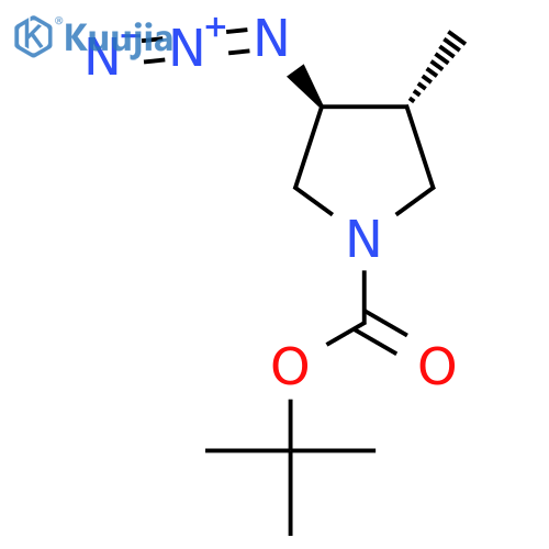 rac-tert-butyl (3R,4S)-3-azido-4-methylpyrrolidine-1-carboxylate, trans structure