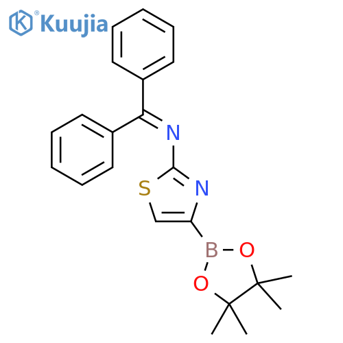 2-(N-diphenylmethylene)thiazole-4-boronic acid pinacol ester structure