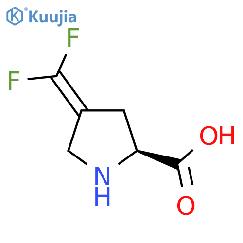 (2S)-4-(difluoromethylene)pyrrolidine-2-carboxylic acid structure