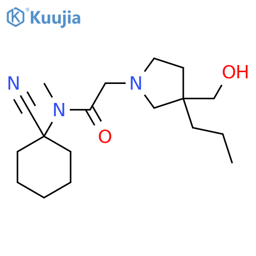 N-(1-Cyanocyclohexyl)-2-[3-(hydroxymethyl)-3-propylpyrrolidin-1-yl]-N-methylacetamide structure