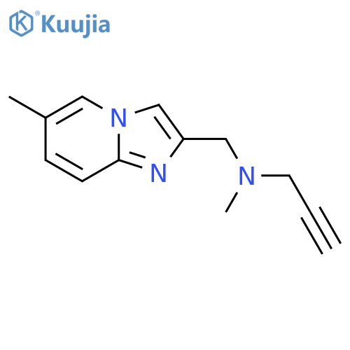 Methyl({6-methylimidazo[1,2-a]pyridin-2-yl}methyl)(prop-2-yn-1-yl)amine structure