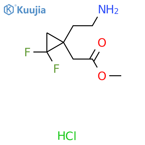 methyl 2-1-(2-aminoethyl)-2,2-difluorocyclopropylacetate hydrochloride structure