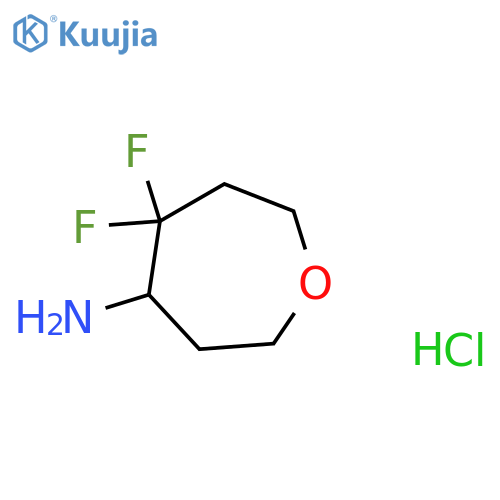 5,5-difluorooxepan-4-amine hydrochloride structure