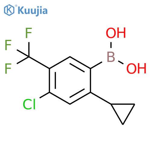 4-Chloro-5-trifluoromethyl-2-cyclopropylphenylboronic acid structure