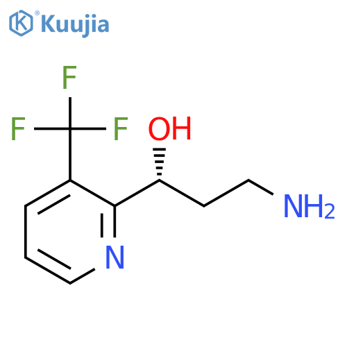 (1R)-3-amino-1-3-(trifluoromethyl)pyridin-2-ylpropan-1-ol structure