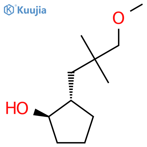 rac-(1R,2S)-2-(3-methoxy-2,2-dimethylpropyl)cyclopentan-1-ol structure