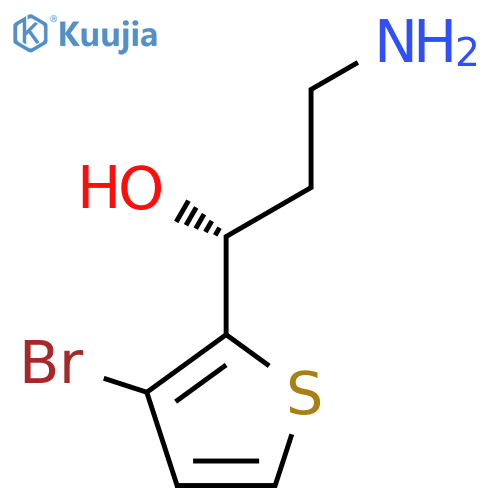 (1R)-3-amino-1-(3-bromothiophen-2-yl)propan-1-ol structure