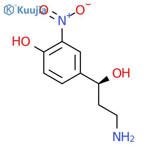 4-(1S)-3-amino-1-hydroxypropyl-2-nitrophenol structure