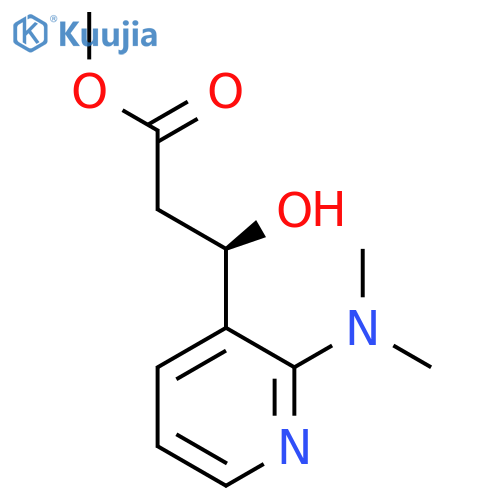 methyl (3R)-3-2-(dimethylamino)pyridin-3-yl-3-hydroxypropanoate structure