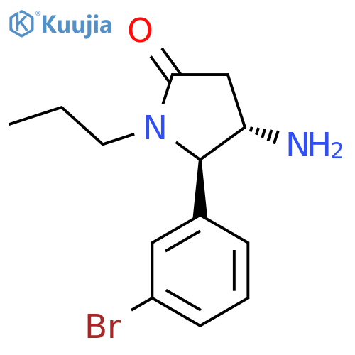4-Amino-5-(3-bromophenyl)-1-propylpyrrolidin-2-one structure
