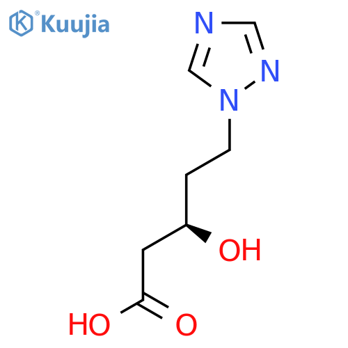 (3R)-3-hydroxy-5-(1H-1,2,4-triazol-1-yl)pentanoic acid structure