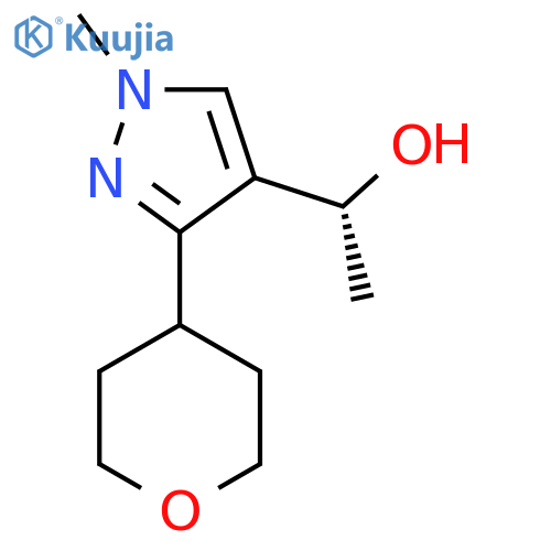 (1R)-1-1-methyl-3-(oxan-4-yl)-1H-pyrazol-4-ylethan-1-ol structure