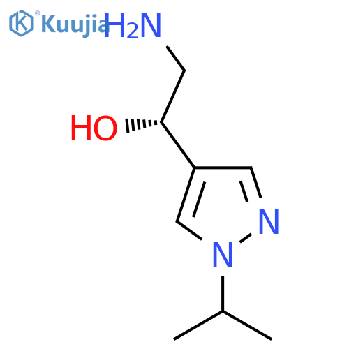 (1S)-2-amino-1-1-(propan-2-yl)-1H-pyrazol-4-ylethan-1-ol structure