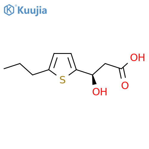 (3R)-3-hydroxy-3-(5-propylthiophen-2-yl)propanoic acid structure