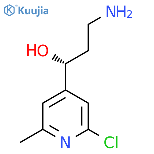 (1R)-3-amino-1-(2-chloro-6-methylpyridin-4-yl)propan-1-ol structure