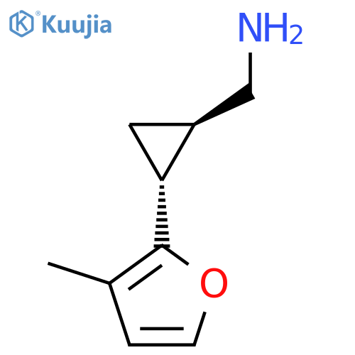 rac-(1R,2R)-2-(3-methylfuran-2-yl)cyclopropylmethanamine structure