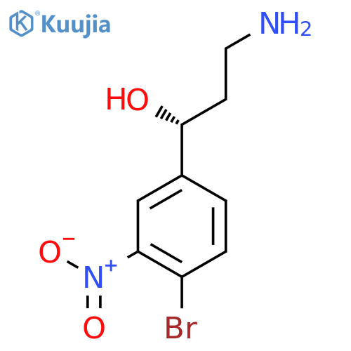 (1R)-3-amino-1-(4-bromo-3-nitrophenyl)propan-1-ol structure