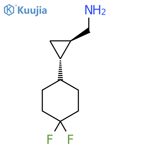 rac-(1R,2S)-2-(4,4-difluorocyclohexyl)cyclopropylmethanamine structure
