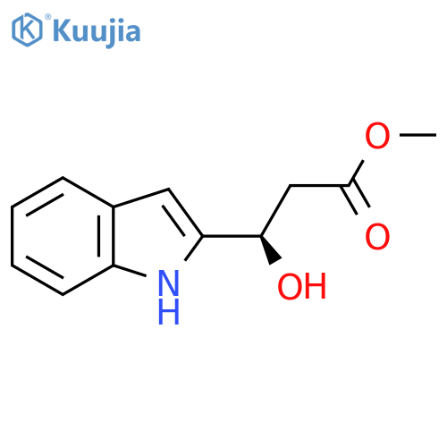 methyl (3R)-3-hydroxy-3-(1H-indol-2-yl)propanoate structure