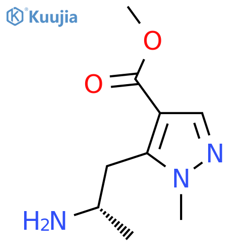 methyl 5-(2S)-2-aminopropyl-1-methyl-1H-pyrazole-4-carboxylate structure