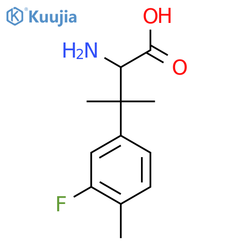 2-amino-3-(3-fluoro-4-methylphenyl)-3-methylbutanoic acid structure
