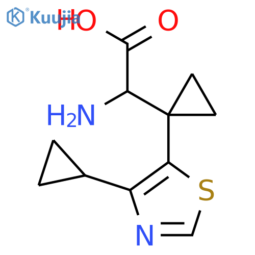 2-amino-2-1-(4-cyclopropyl-1,3-thiazol-5-yl)cyclopropylacetic acid structure