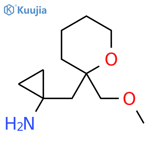 1-{2-(methoxymethyl)oxan-2-ylmethyl}cyclopropan-1-amine structure