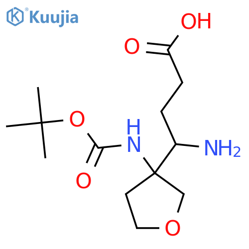 4-amino-4-(3-{(tert-butoxy)carbonylamino}oxolan-3-yl)butanoic acid structure