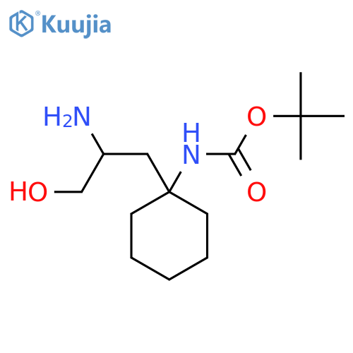 tert-butyl N-1-(2-amino-3-hydroxypropyl)cyclohexylcarbamate structure