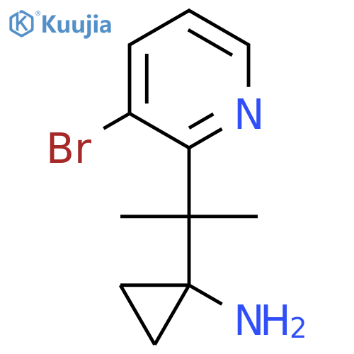 1-2-(3-bromopyridin-2-yl)propan-2-ylcyclopropan-1-amine structure
