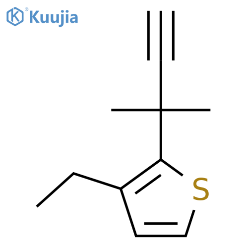 3-ethyl-2-(2-methylbut-3-yn-2-yl)thiophene structure