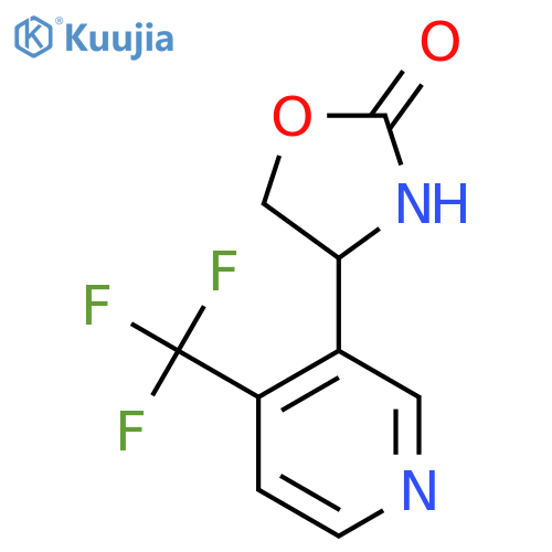 4-4-(trifluoromethyl)pyridin-3-yl-1,3-oxazolidin-2-one structure