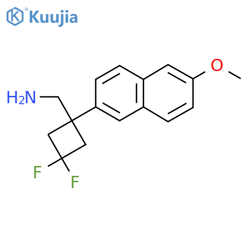 3,3-difluoro-1-(6-methoxynaphthalen-2-yl)cyclobutylmethanamine structure