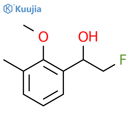 2-fluoro-1-(2-methoxy-3-methylphenyl)ethan-1-ol structure