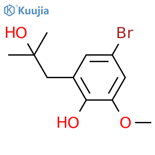 4-bromo-2-(2-hydroxy-2-methylpropyl)-6-methoxyphenol structure