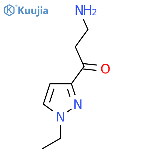 3-amino-1-(1-ethyl-1H-pyrazol-3-yl)propan-1-one structure
