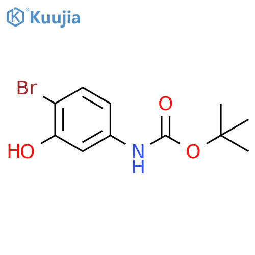 tert-butyl N-(4-bromo-3-hydroxyphenyl)carbamate structure